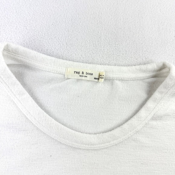 Rag & Bone New York XS/TP Long Sleeve Relaxed Fit Top Cream White Oversized - Picture 3 of 6